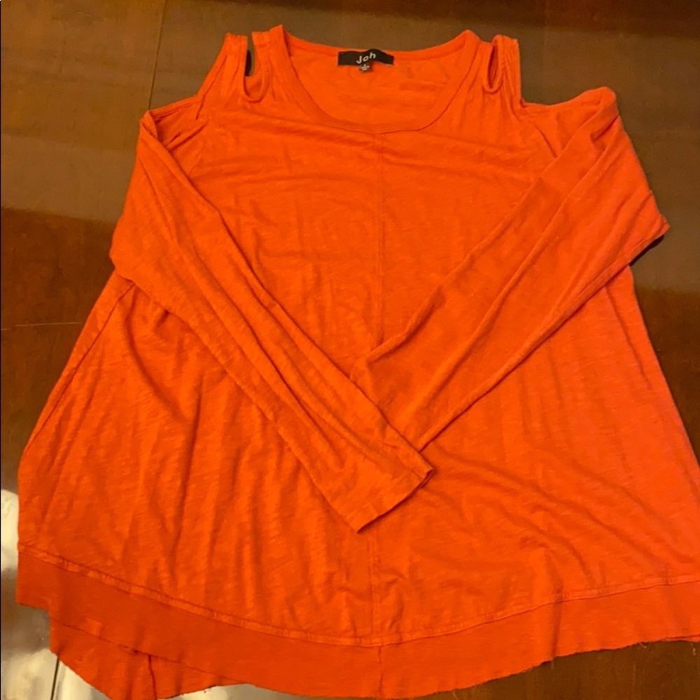 Long sleeve light orange shirt